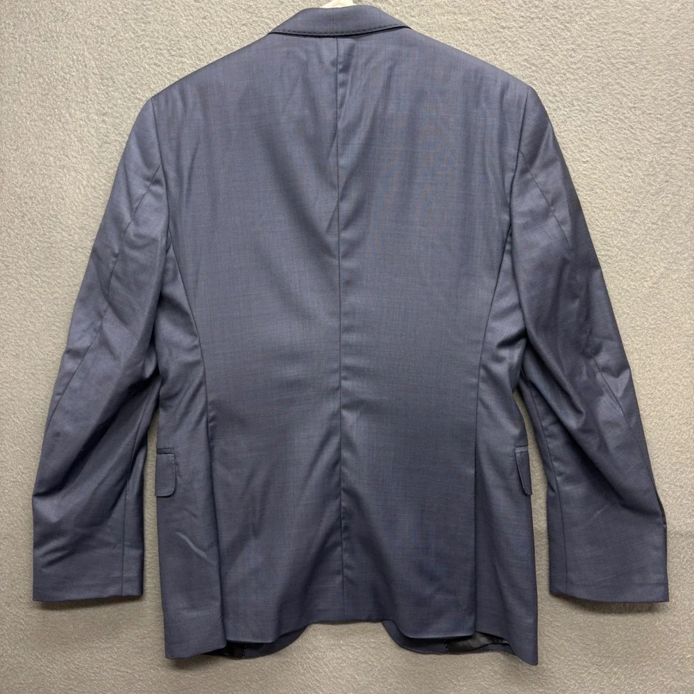 Peter Millar Mens 38S Blue 100% Wool Two Button Blazer Sport Coat Made in Canada